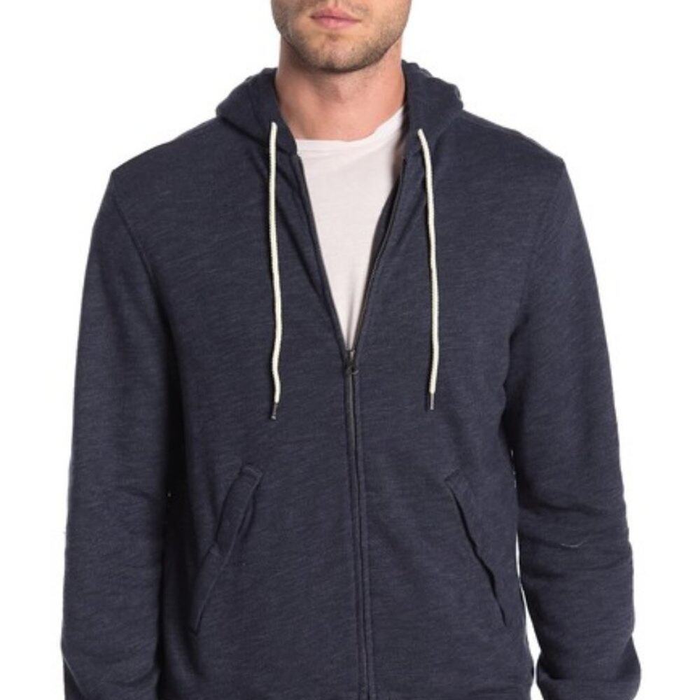 Grayers Montague Zip Up Hoodie Long Sleeves Front Zip Closure Navy X_large New